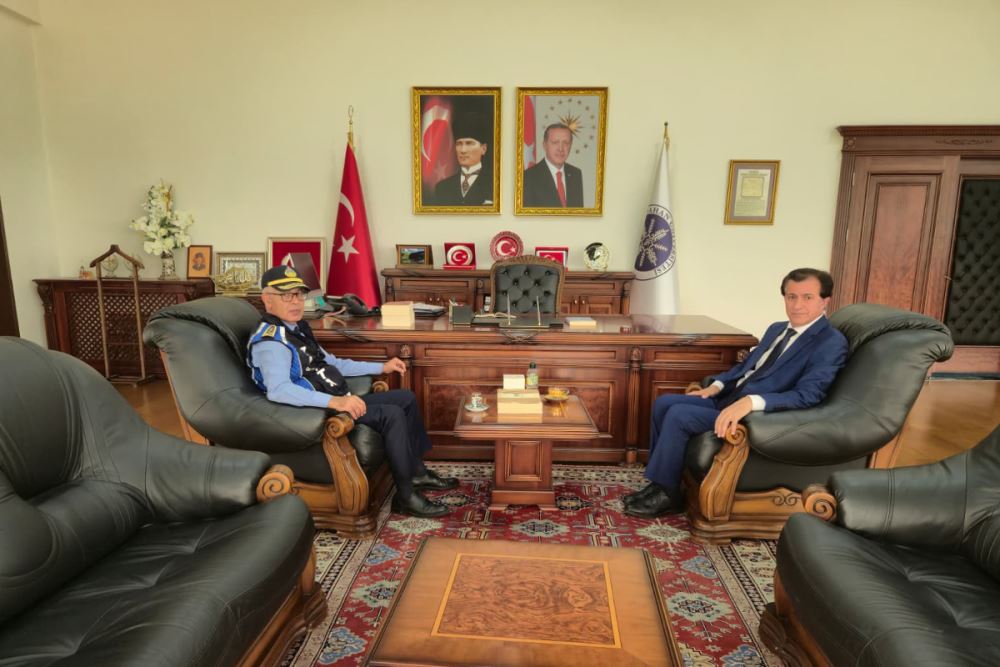 Zabıta Müdürü Erdoğan Toptaş’tan Rektörümüze Ziyaret