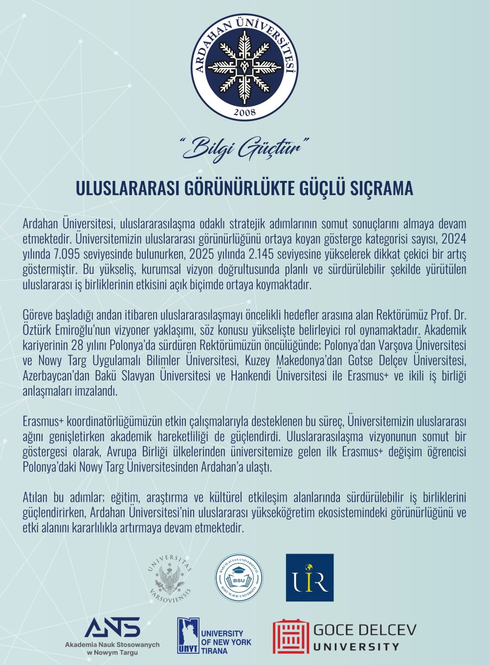 Uluslararası Görünürlükte Güçlü Sıçrama