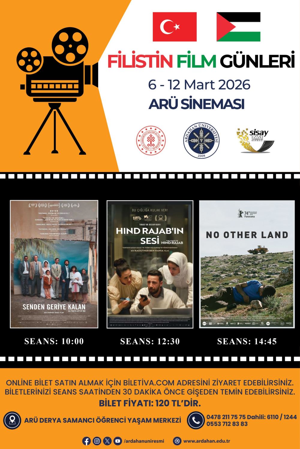 Türkiye Genelinde Oscar Ödüllü Yapımlarla "Filistin Film Günleri": Üniversitemiz İnsanlık Hikâyelerine Ses Oluyor
